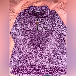 Purple, fuzzy hoodie